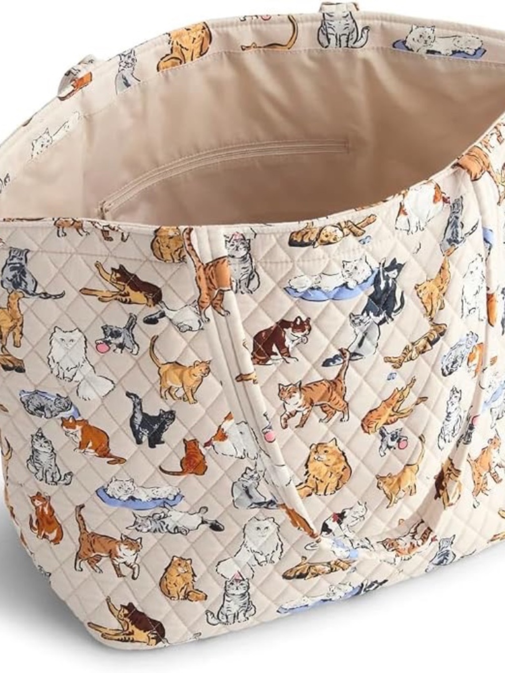 Vera Bradley cotton Grand Tote *A Cat's Life* New - Picture 2 of 8